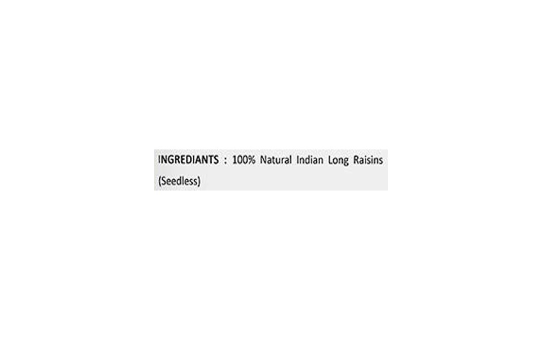 Forest Found Indian Long Seedless Raisins (Kishmish)   Pack  400 grams
